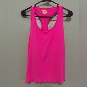 Lilly Pulitzer Claralee Scallop Bra Tank Size L Aura Pink